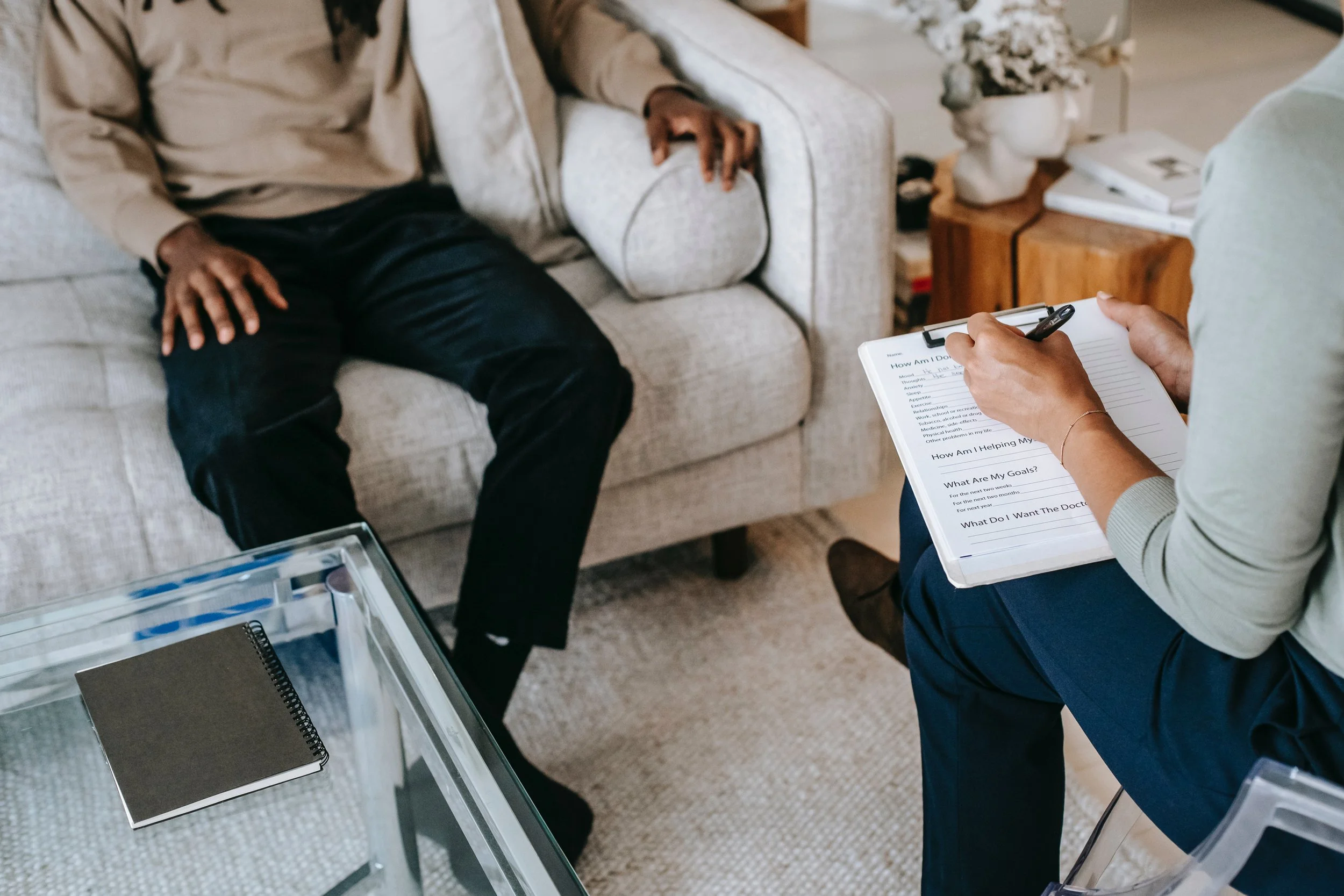 The consulting room at Harlan Therapy in Prince George, Virginia