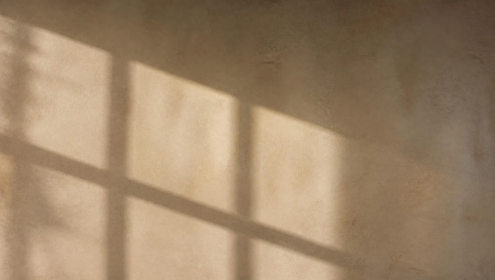 Soft window light across a warm plaster wall