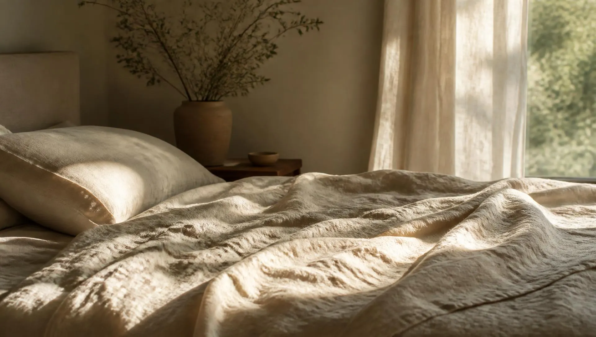 Warm linen in soft light, resources from Harlan Therapy
