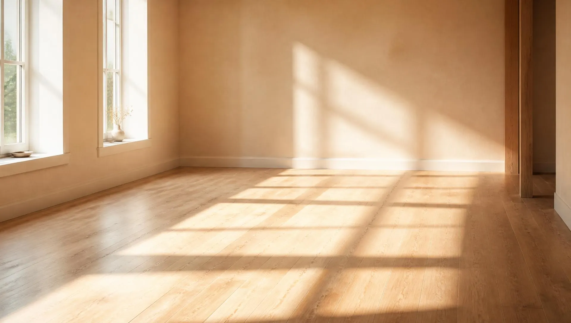 A long stretch of morning light across a wooden floor, therapy intensives at Harlan Therapy